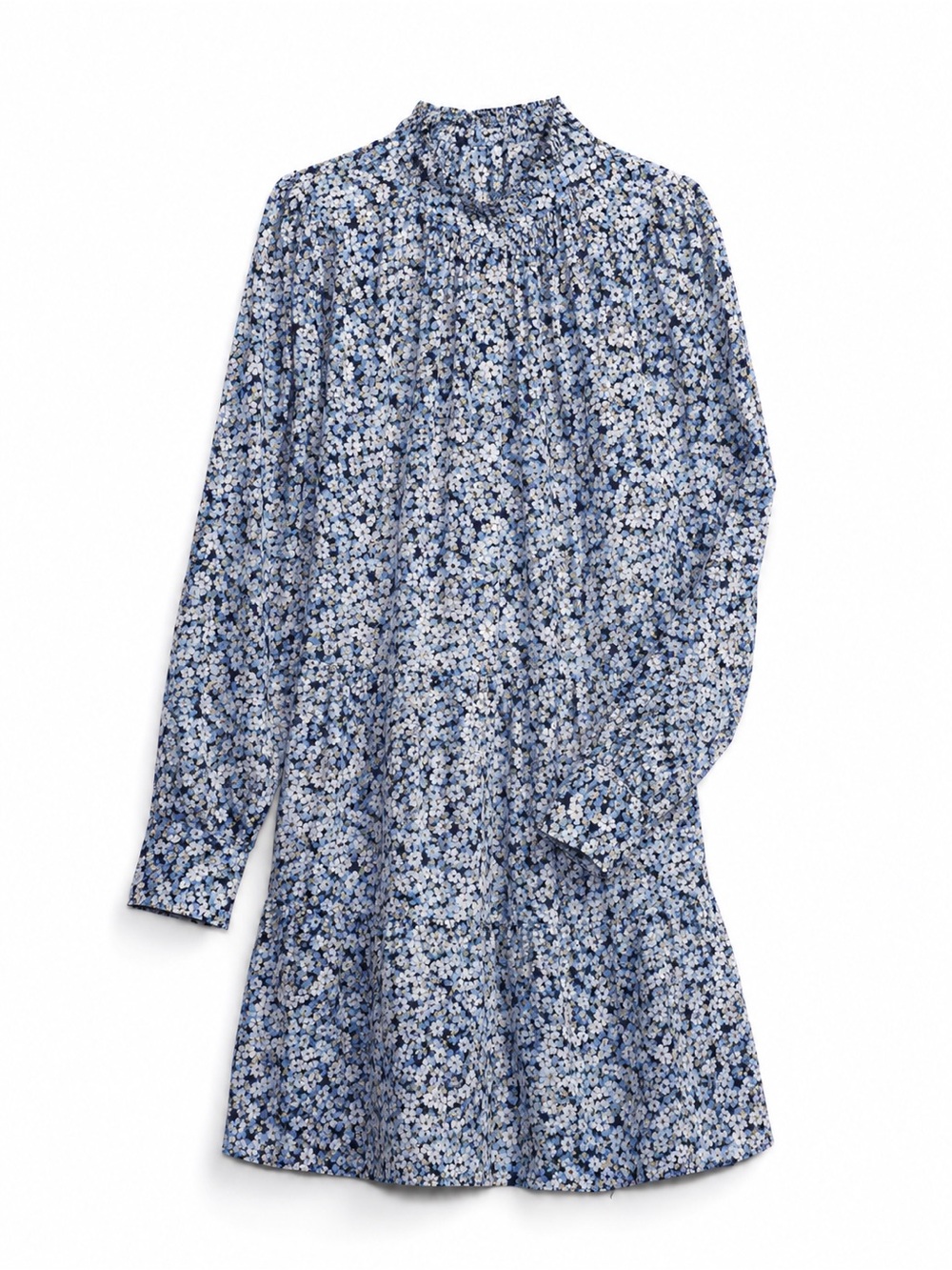NWT GAP Blue Floral 100% Cotton Mini Dress XXS